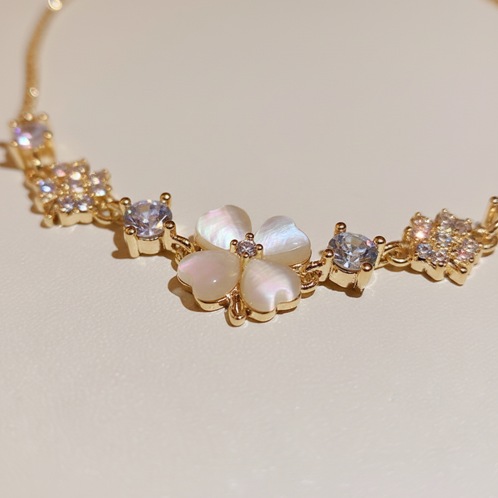 Bracciale Fiore con Cristalli