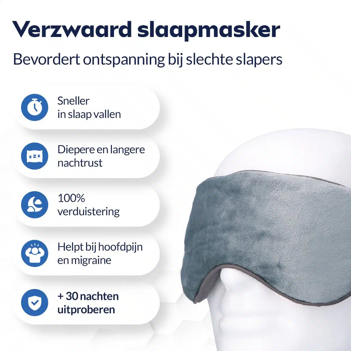 Somnia Luxe™ - Verzwaard slaapmasker