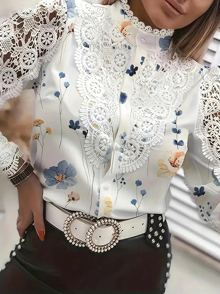 Blossom Lace Blouse- Timeless Elegance