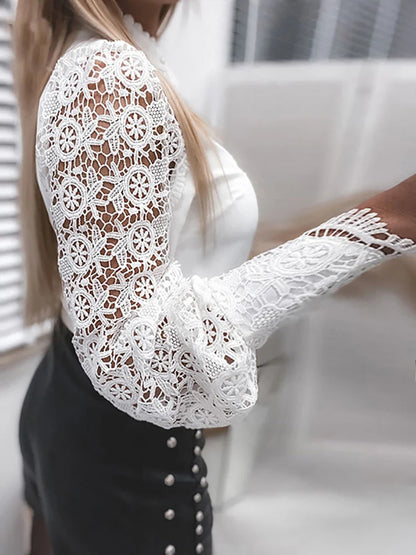 Blossom Lace Blouse- Timeless Elegance