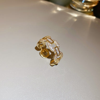Anello Maglia Brillante
