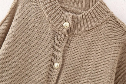 Cozy Charm Button-Up Knit - Effortless Style